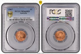1967 1C MS66RD