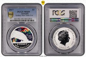 2017 $1 Sydney New Years Eve MS69