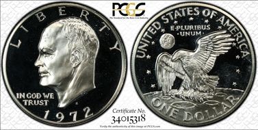 1972-S $1 Silver PR68CAM