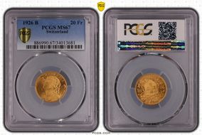 1926 B 20 Fr KM-35.1  Au MS67