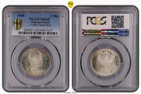 1905 2 Mk J-169b Thick Rim MS65