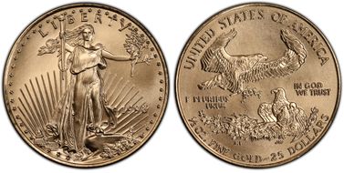 1998 $25 Gold Eagle MS70