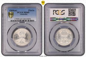 1960(m) Florin KM-60  Ag MS65