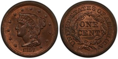 1857 1C Small Date MS65BN
