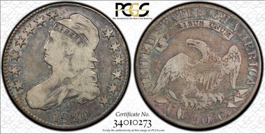 1820 50C O-107, No Serifs on Es F12