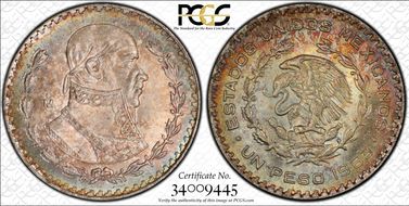 1963-Mo Peso KM-459 MS66