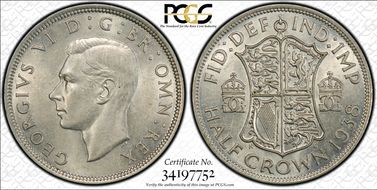 1938 1/2 Cr S-4080 AU58