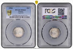 1904 50C Gad-420 F-190 MS64