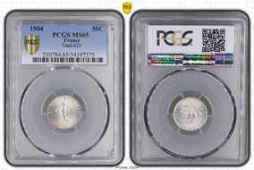 1904 50C Gad-420 F-190 MS65