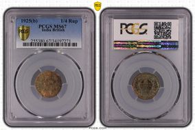 1925(B) 1/4 Rup SW-8.162 MS67