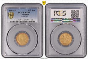 1904-P 1/2 Sov S-3976A XF45