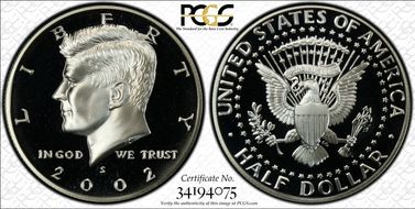 2002-S 50C Silver PR69DCAM
