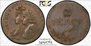 (c.1790) Tk 1/4D DH-1148 Middlesex Prince and Princess of Wales AU53BN