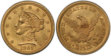 1862/1 $2.50 MS63