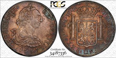 1777-L MJ 8 R Calico-1043 AU58