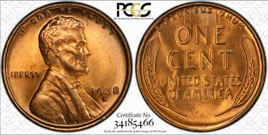 1938-S 1C MS67RD