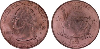 2002-D 25C Tennessee MS68