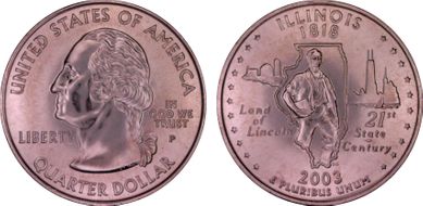 2003-P 25C Illinois MS68