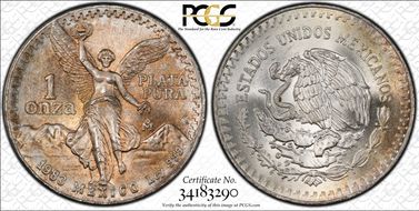 1983-Mo Onza Libertad Ag MS67