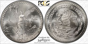 1994-Mo Onza Libertad Ag MS68
