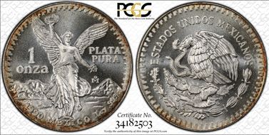 1990-Mo Onza Libertad Ag MS68