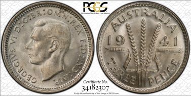 1941(m) 3D KM-37  Ag MS65