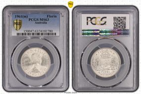 1961(m) Florin MS63