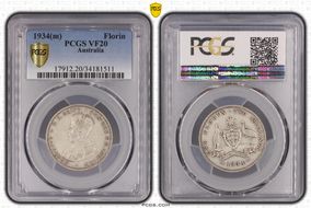 1934(m) Florin KM-27  Ag VF20