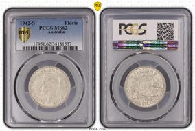 1942-S Florin KM-40  Ag MS62