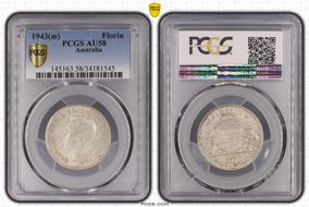 1943(m) Florin KM-40  Ag AU58