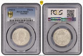 1943-S Florin KM-40  Ag MS61