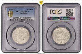 1943-S Florin KM-40  Ag MS62+