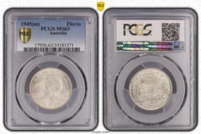 1945(m) Florin KM-40  Ag MS63