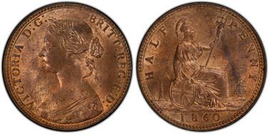 1860 1/2D S-3956 Beaded Border MS64RB