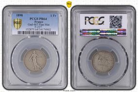 1898 1 Fr Gad-467 Flan Mat F-217 PR64