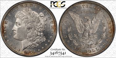 1878 7TF $1 Reverse of 1878 MS63