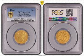 1846 Sov S-3852 4/Inverted 4 AU53