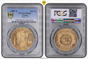 1905-A 100 Fr Gad-1137 F-552 MS62