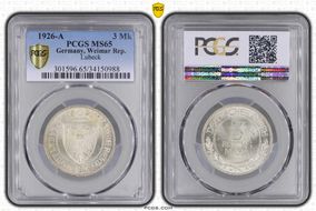 1926-A 3 Mk Lubeck J-323 MS65