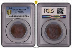 1842 5C KM-5.1 BRAEMT F. MS65BN
