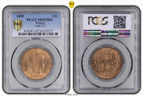 1899 10C Gad-277 F-136 MS65RD