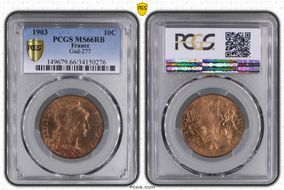 1903 10C Gad-277 F-136 MS66RB