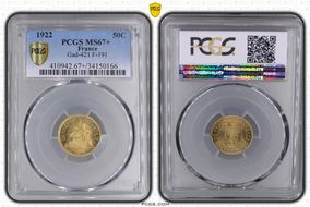 1922 50C Gad-421 F-191 MS67+