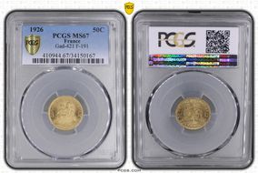 1926 50C Gad-421 F-191 MS67