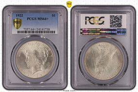 1922 $1 MS64+