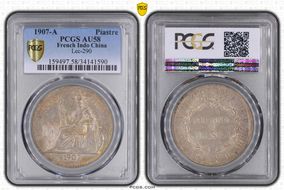 1907-A Piastre Lec-290 AU58