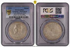 1933 Medal C-30 36mm Ag Matte BAYER 900 edge SP62