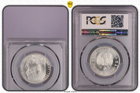 1936-E 5 Mk No Swastika J-360 MS63