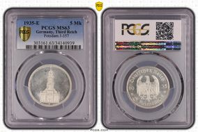 1935-E 5 Mk Potsdam J-357 MS63
