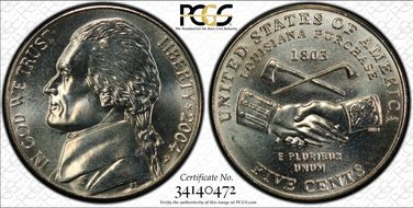 2004-P 5C Peace Medal MS66